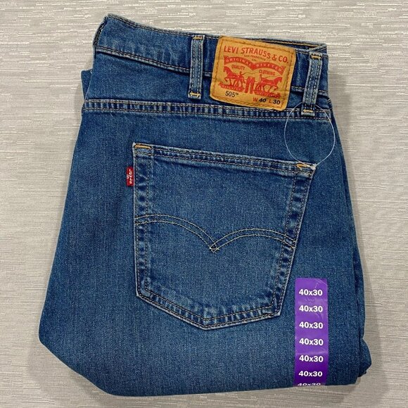 Levi's Other - Levi's 505 Jeans Mens 40 x 30 Straight Leg Regular Fit Medium Wash Denim Pants